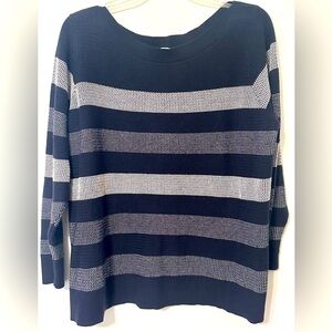 Market and spruce navy stripe sweater 3x